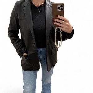 Zara leather blazer